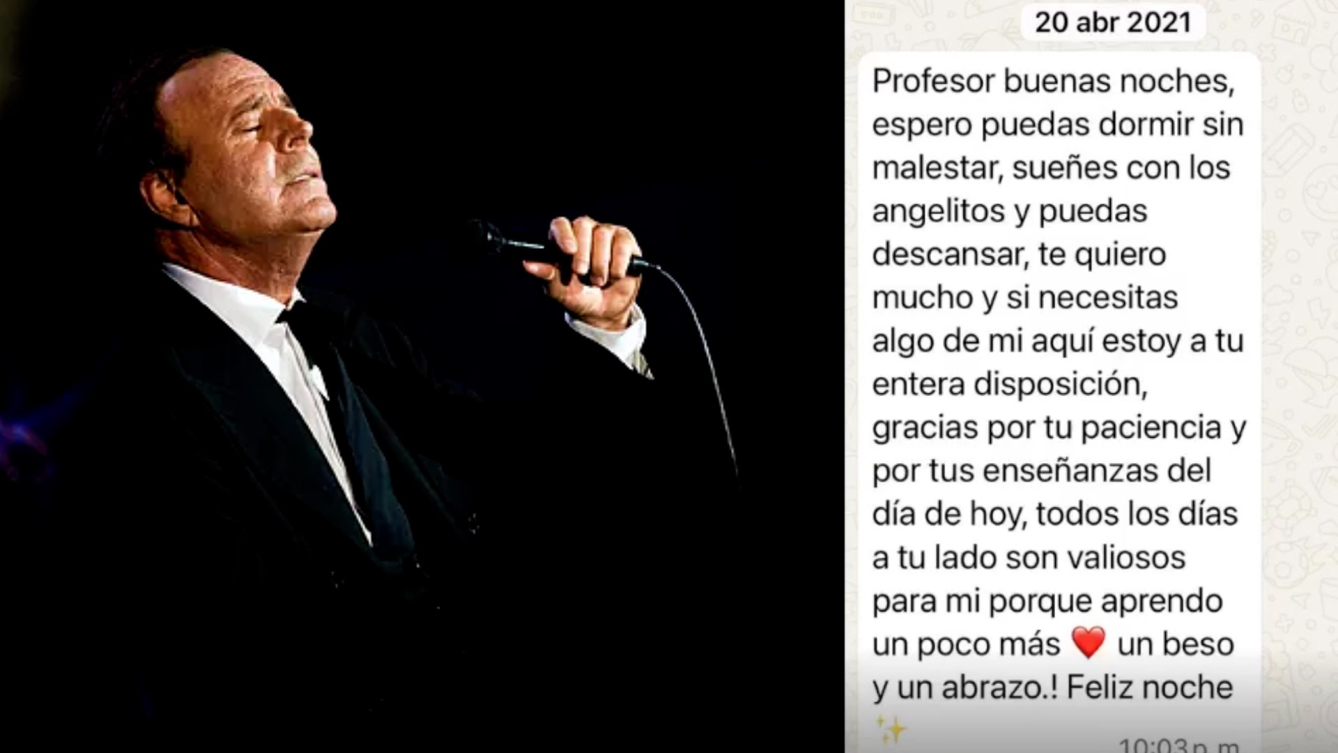Julio Iglesias revela un audio y conversaciones de whatsapp con sus denunciantes