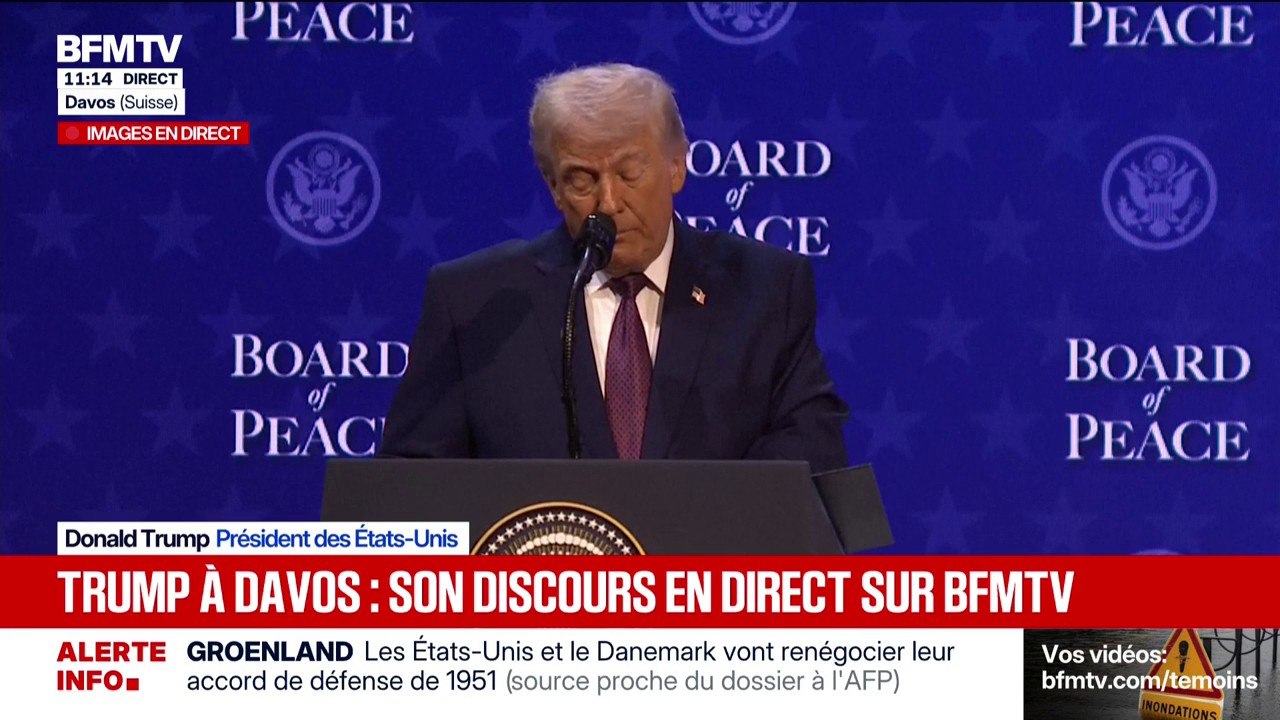 Donald Trump assure que son "Conseil de paix" vise à assurer "une paix durable pour le monde entier", en "combinaison avec les Nations unies"