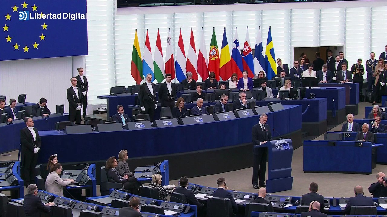 El discurso de Felipe VI ante la Eurocámara agradecido por el cariño tras el accidente