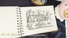 April Doodle Drawing | Easy Spring & Nature Theme Doodle Art for Beginners