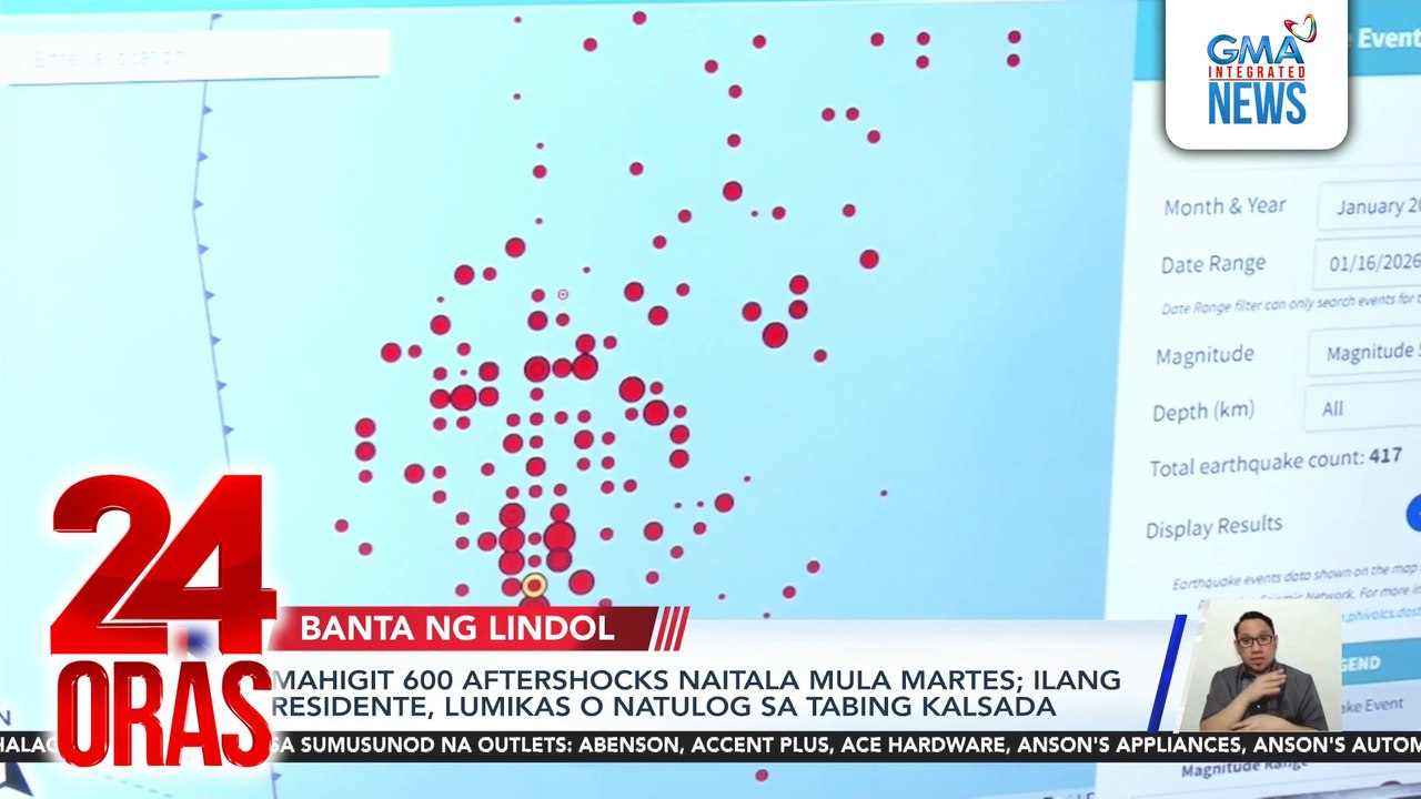 Sultan Kudarat experiences 600 aftershocks | 24 Oras