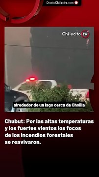 Chubut: Por las altas temperaturas y los fuertes vientos los focos de los incendios forestales se reavivaron.