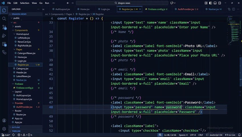 Part 12: Create User & Track Auth State using onAuthStateChanged | Firebase React Bangla