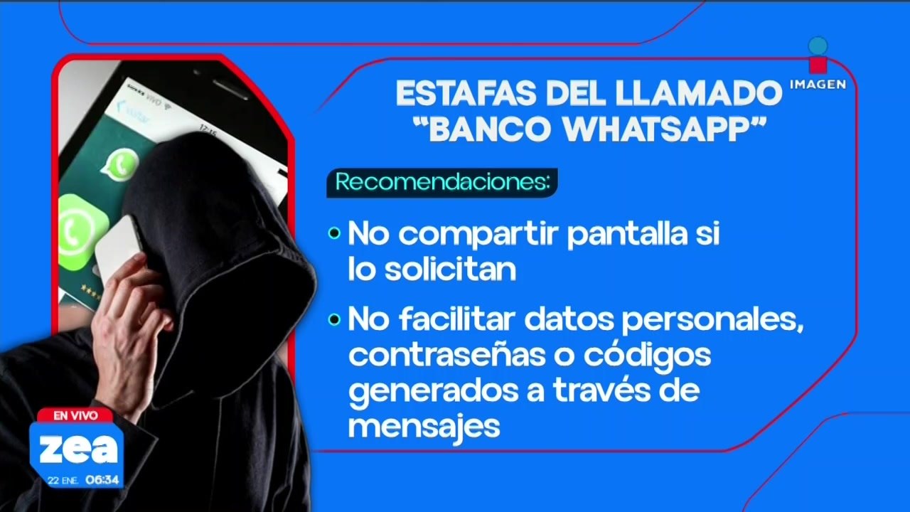 Alertan por estafas del "Banco WhatsApp"