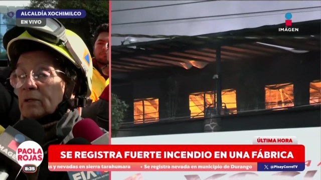 Bomberos combaten fuerte incendio en fábrica de Xochimilco | DPC con Paola Rojas