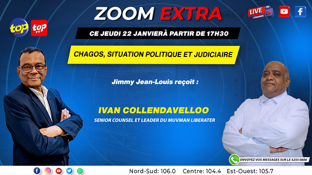 ZOOM EXTRA: Chagos, Situation politique et judiciaire avec Ivan Collendavelloo