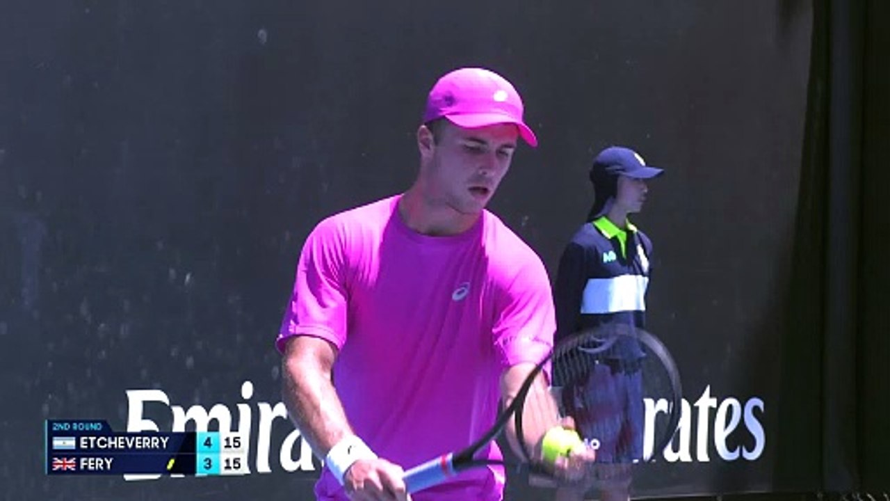 Tomás Martín Etcheverry vs Arthur Fery | Segunda ronda del Abierto de Australia 2026 | Resumen