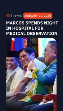 Marcos spends night in hospital for 'medical observation as precautionary measure'