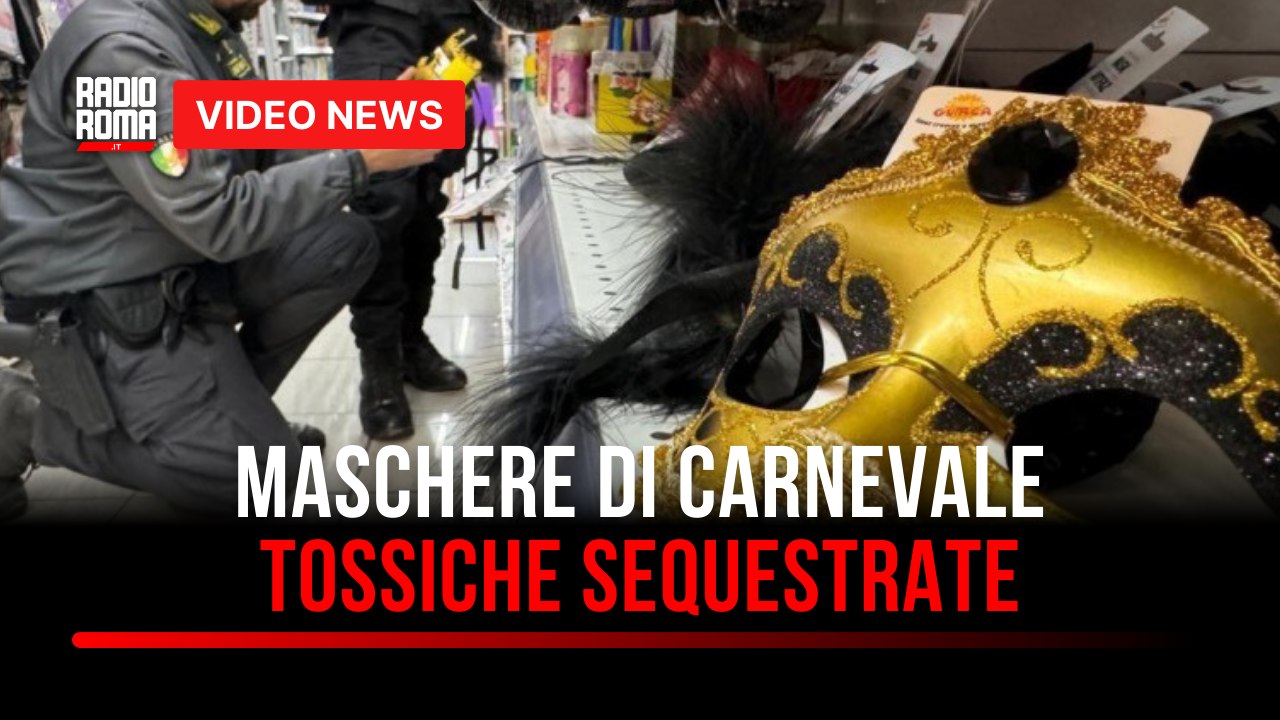Maschere di carnevale tossiche sequestrate