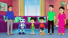 Chinki's Robot Friend   Cartoon   Moral Story   PunToon Kids Hindi