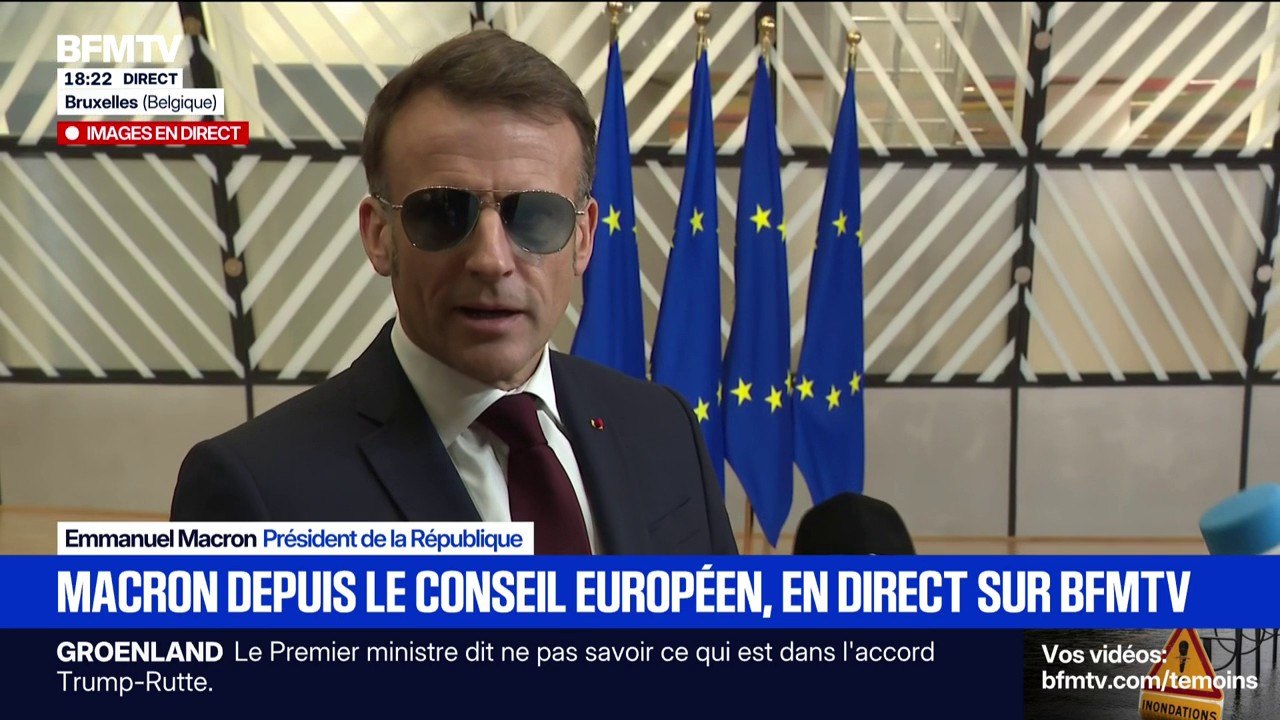 "Marquer l'unité des Européens en soutien du Danemark": Emmanuel Macron est à Bruxelles pour un Conseil européen