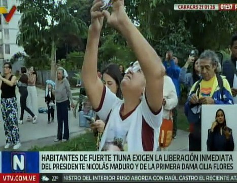 Habitantes de Fuerte Tiuna envían mensaje para exigir liberación del Pdte. Maduro y Cilia Flores