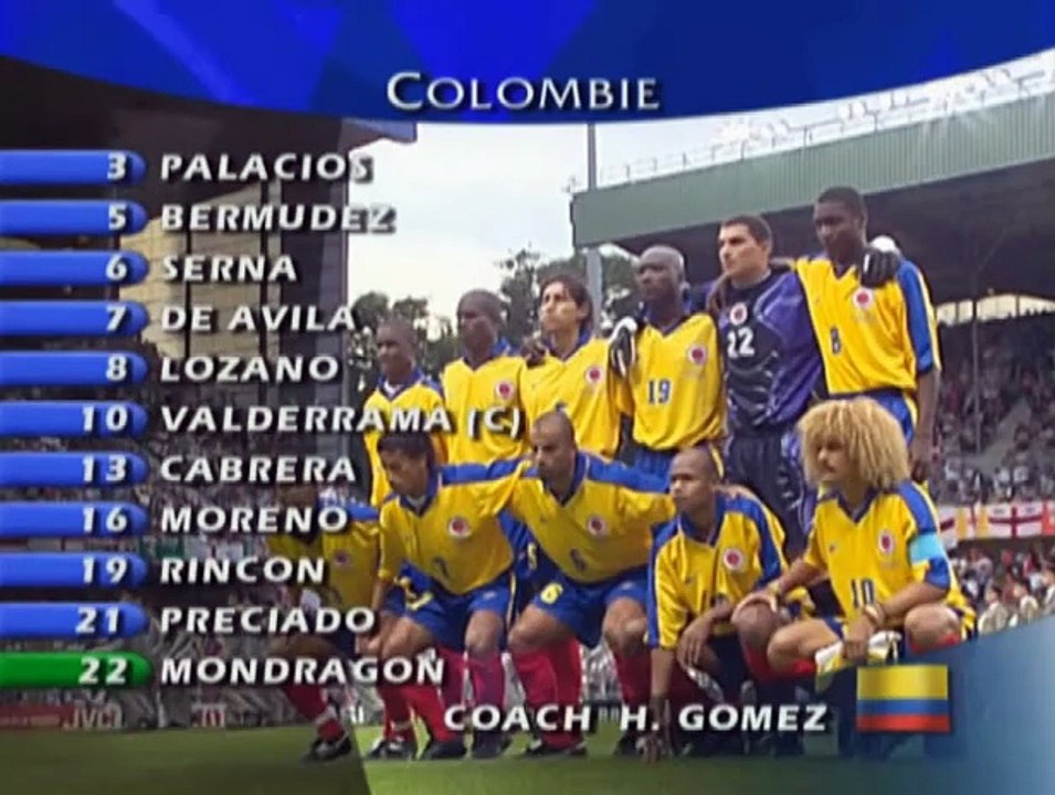 Copa do Mundo 1998  Inglaterra x Colômbia (Grupo G) com Luís Roberto (Globo)