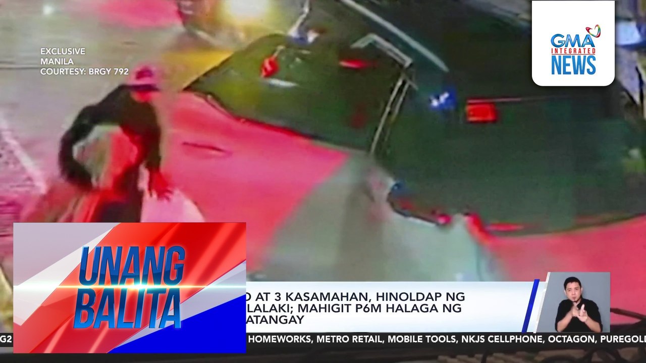 Vlogger ng ginto at 3 kasamahan, hinoldap ng ilang armadong lalaki; mahigit P6M halaga ng alahas at pera, natangay | Unang Balita