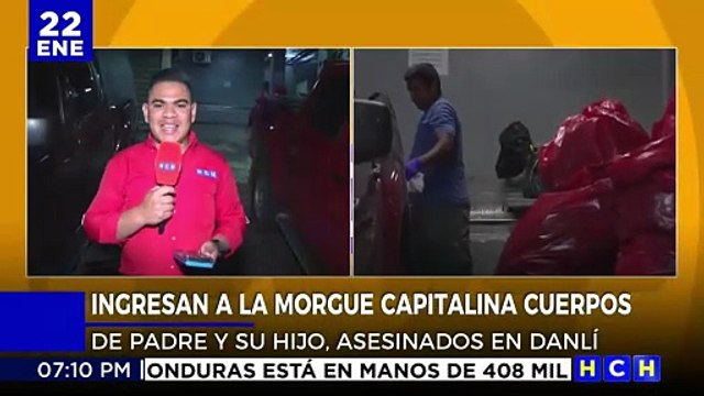 Ingresan a la morgue capitalina los cuerpos de padre e hijo asesinados en Danlí
