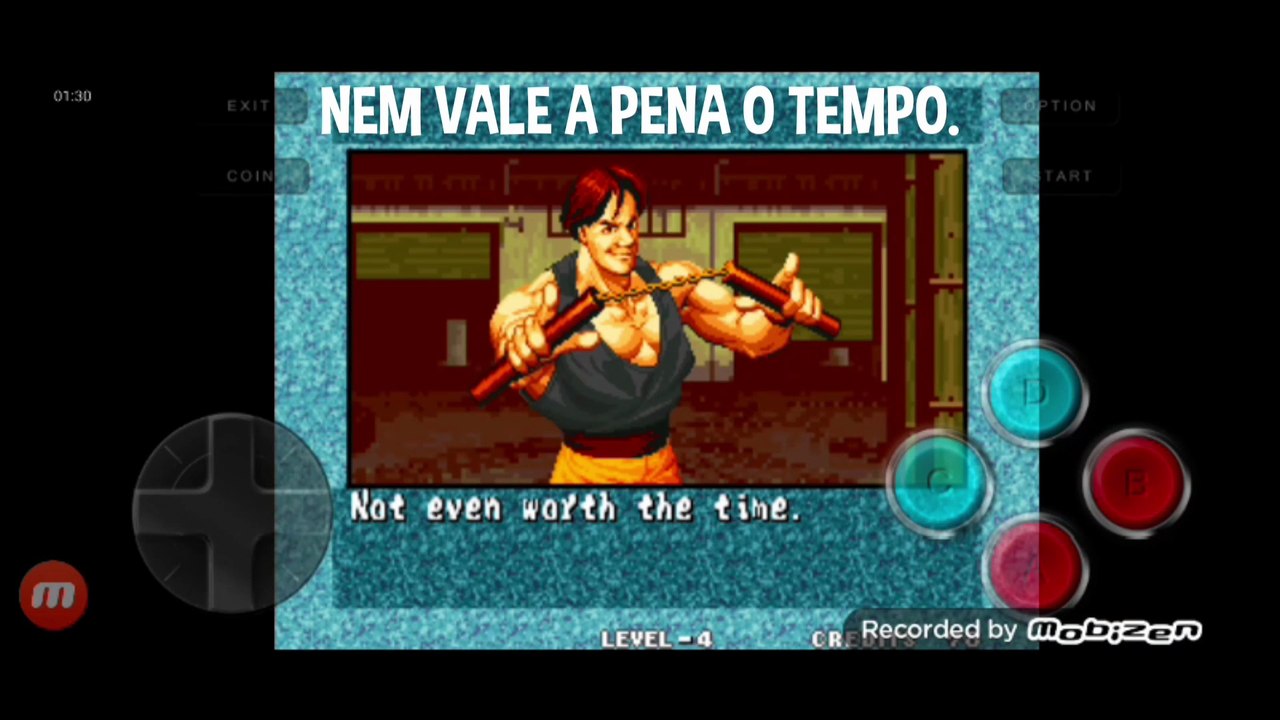 Fatal Fury 3 Blue Mary vs Hon Fu fala de vitória do Hon Fu em português
