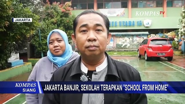 Imbas Banjir, Sekolah di Jakarta Terapkan Pembelajaran Jarak Jauh | KOMPAS SIANG