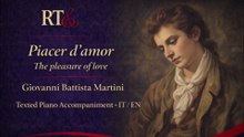 Piacer d’amor (Giovanni Battista Martini) Texted Piano Accompaniment · IT / EN