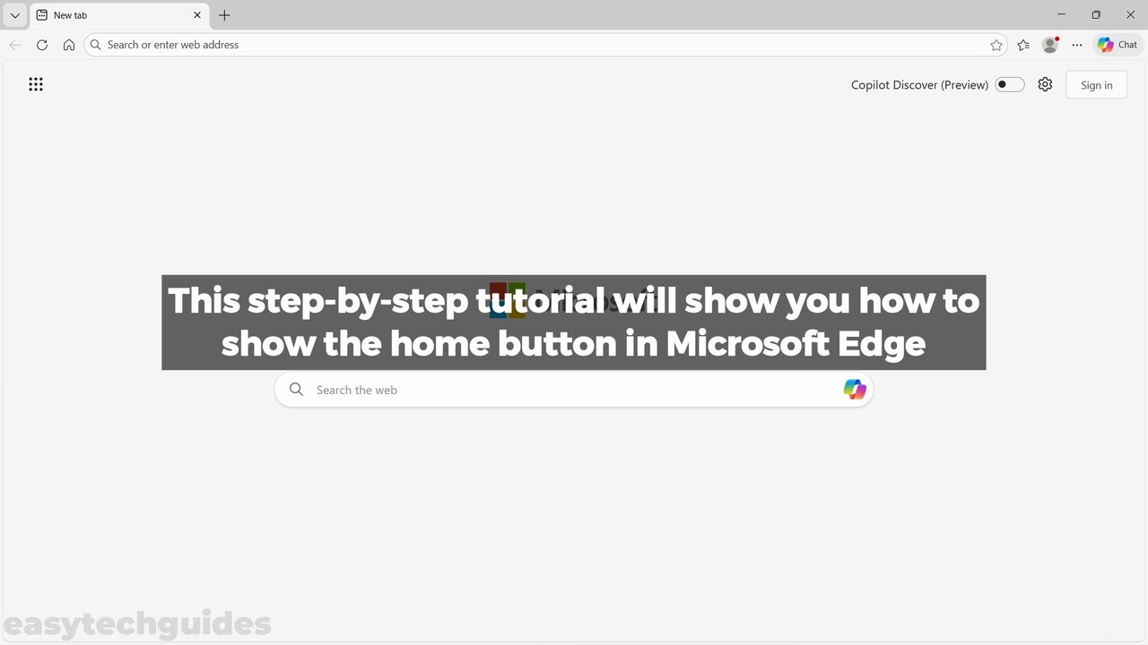 How to show the home button in Microsoft Edge