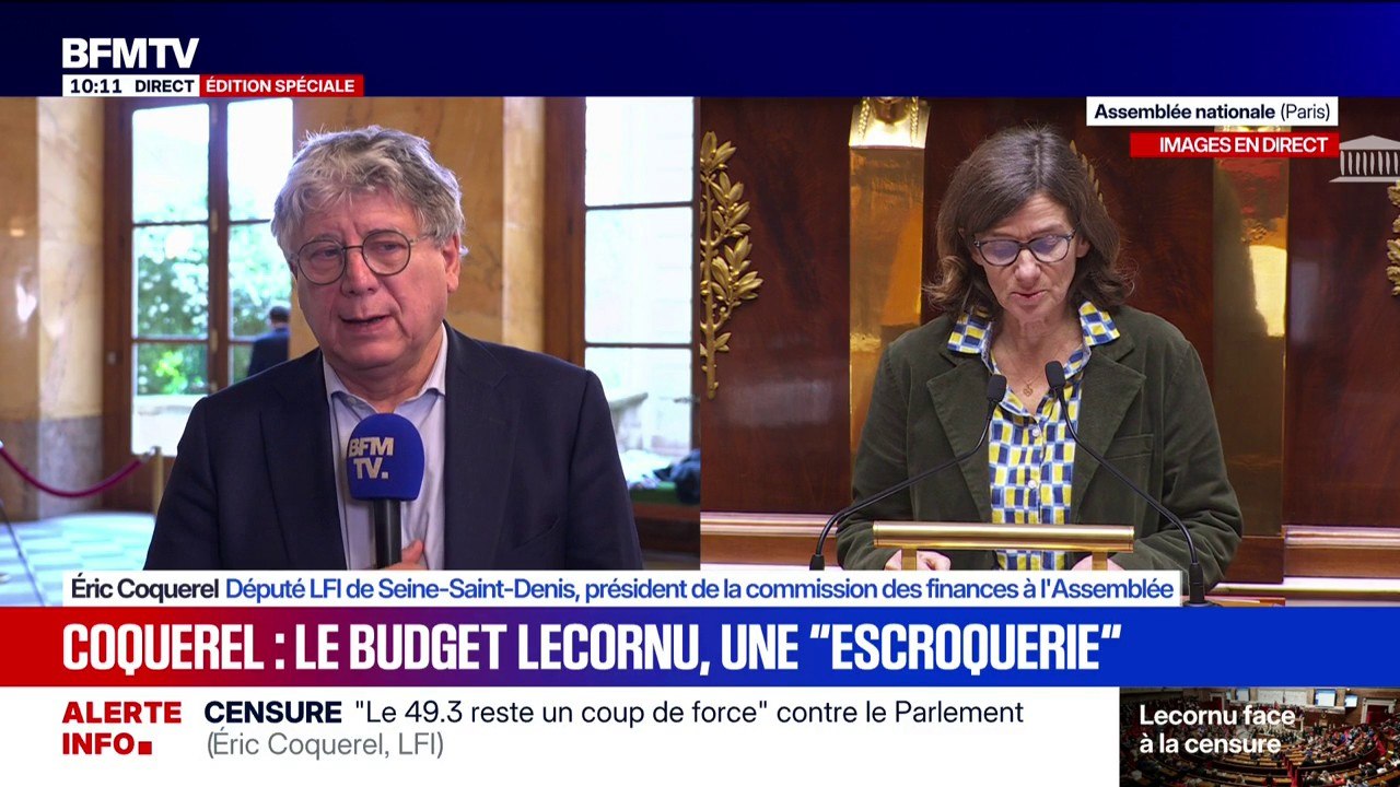 Budget: Éric Coquerel (LFI) dénonce le "registre trumpiste" employé par Sébastien Lecornu