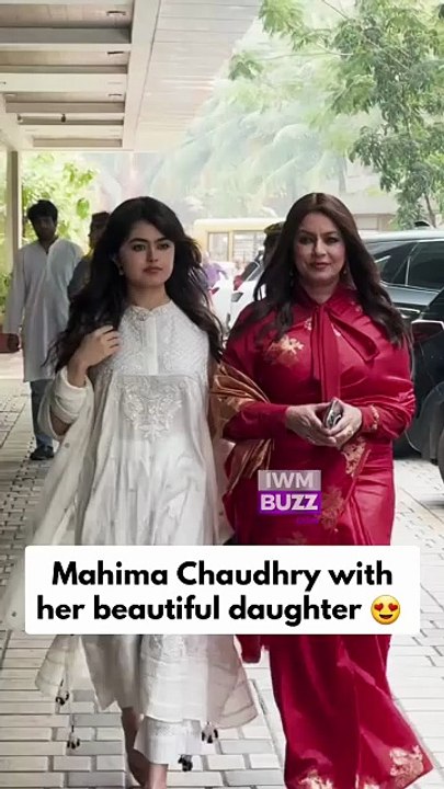 Mahima Chaudhry with her beautiful daughter Ariana spotted at Anurag Basu's house for Saraswati Puja