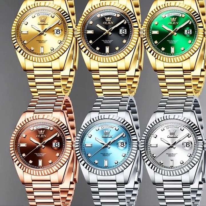 OLEVS 6736 Relojes para hombre, relojes de pulsera mecánicos totalmente automáticos originales de lujo.