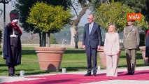 Merz accolto da Meloni a Villa Doria Pamphilj per il Vertice intergovernativo tra Italia e Germania