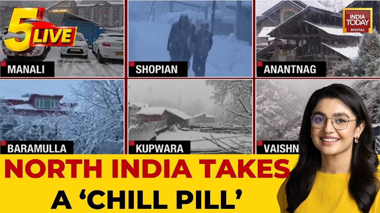 North India Gripped By Intense Winter As Snow Blankets Hill States
