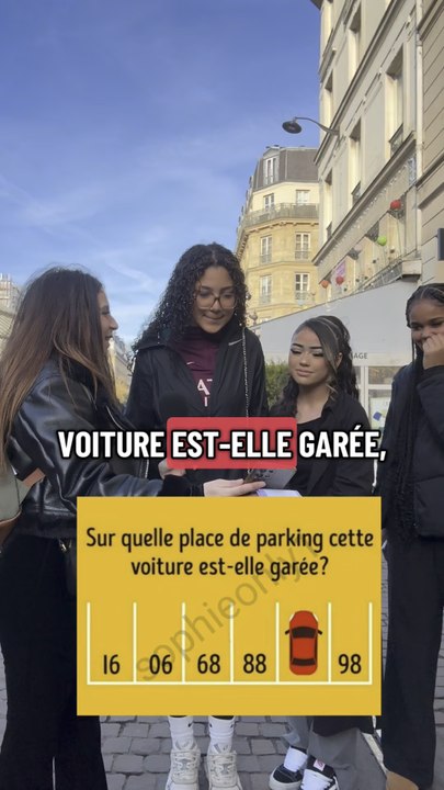 Quelle place de parking cette voiture est-elle garée ?