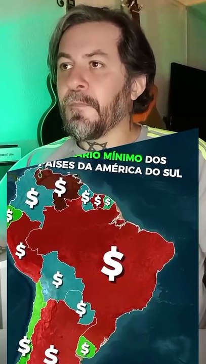 Salário mínimo na America do Sul e o Brasil tem o 2º pior salário mínimo só perde para a Venezuela