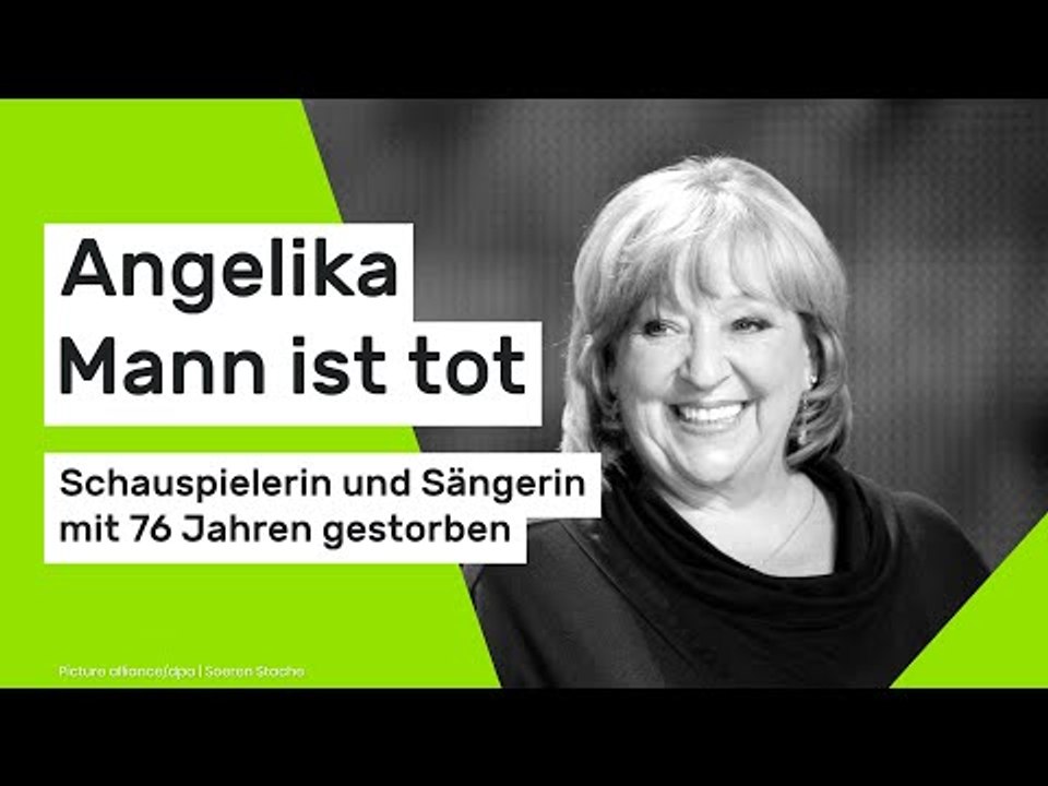 Angelika Mann ist tot: Schauspielerin und Sängerin mit 76 Jahren gestorben