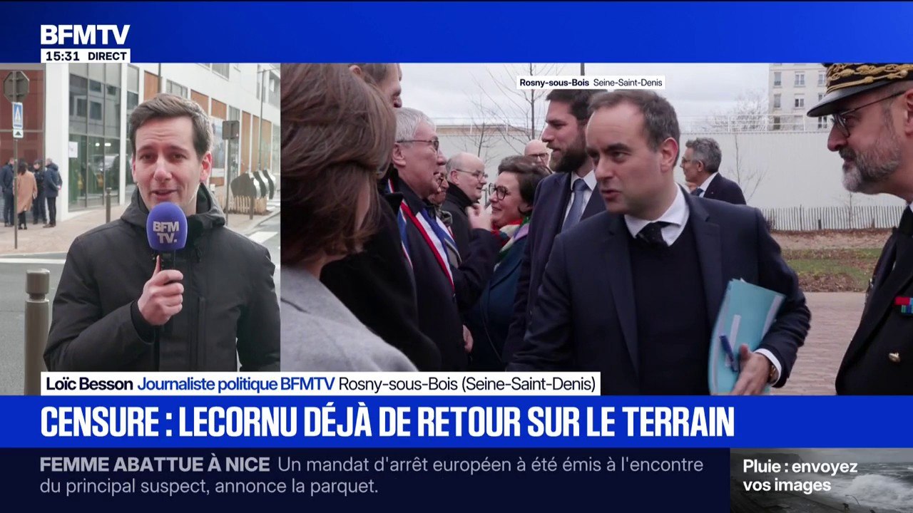 Sébastien Lecornu est en déplacement à Rosny-sous-Bois (Seine-Saint-Denis) pour présenter un nouveau plan logement