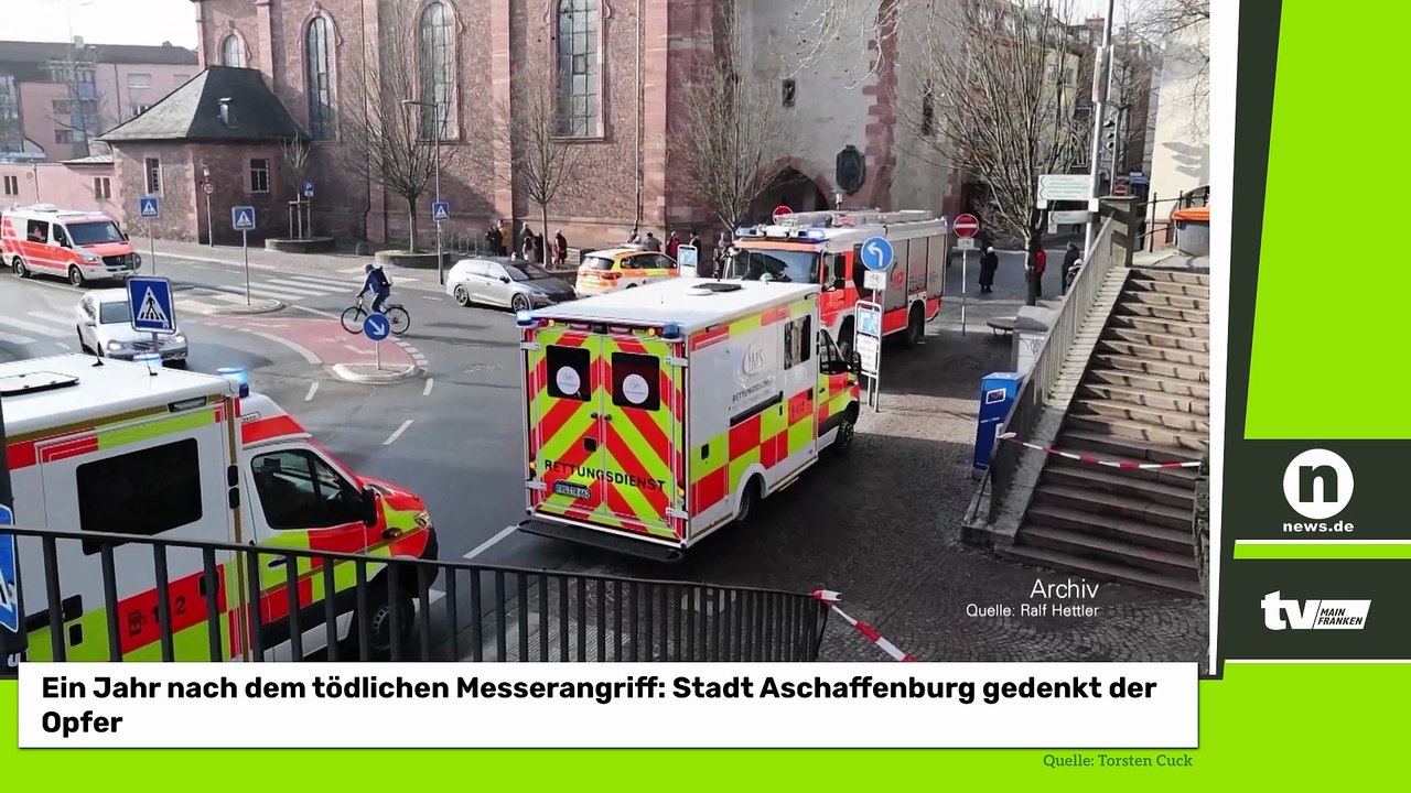 Ein Jahr nach dem tödlichen Messerangriff: Stadt Aschaffenburg gedenkt der Opfer