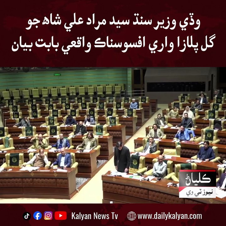 Wado Wazir Sindh Syed Murad Ali Shah jo Gul Plaza wari afsosnaak waqae baabat bayan