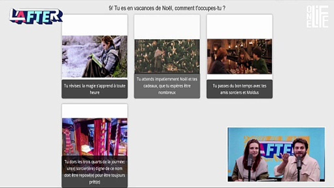 Tu es en vacances de Noël, comment t'occupes-tu ? (Harry Potter)