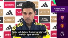 Arteta confident Gyokeres' numbers will improve with return of Havertz and Jesus