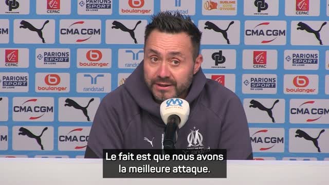 Marseille - De Zerbi : "Les faits disent que nous sommes la meilleure attaque"