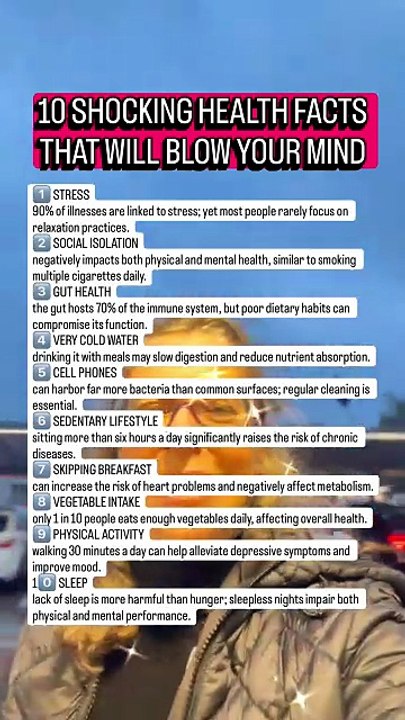 10 SHOCKING HEALTH FACTS THAT WILL BLOW YOUR MIND