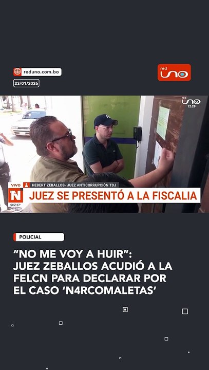 El juez Hebert Zeballos Domínguez, con más de 18 años de carrera judicial, se presentó este viernes en las instalaciones de la Fuerza Especial de Lucha Contra el Narcotráfico (Felcn)