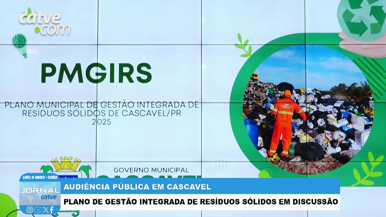 Plano Municipal de Gestão Integrada de Resíduos Sólidos é definido em Cascavel