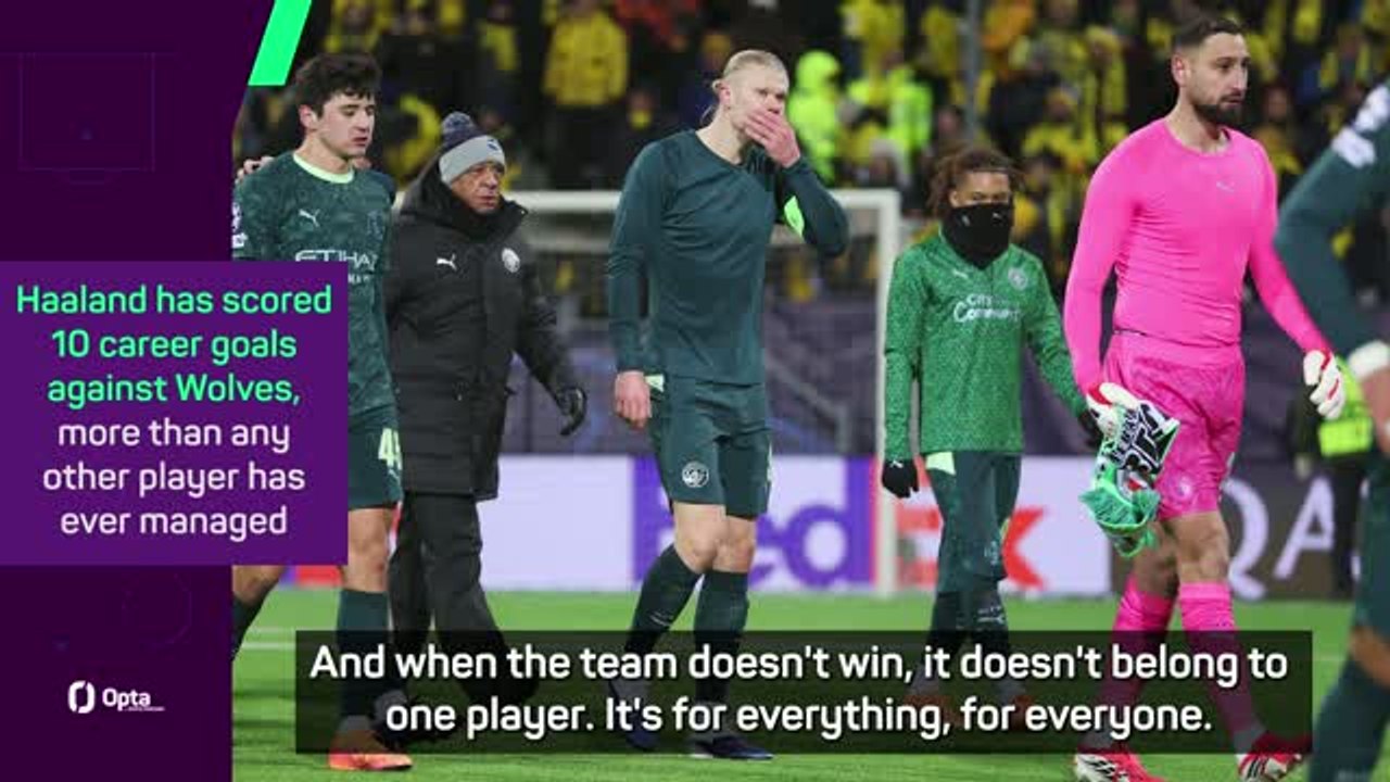 Haaland doesn't need to apologise, he just needs to try - Guardiola