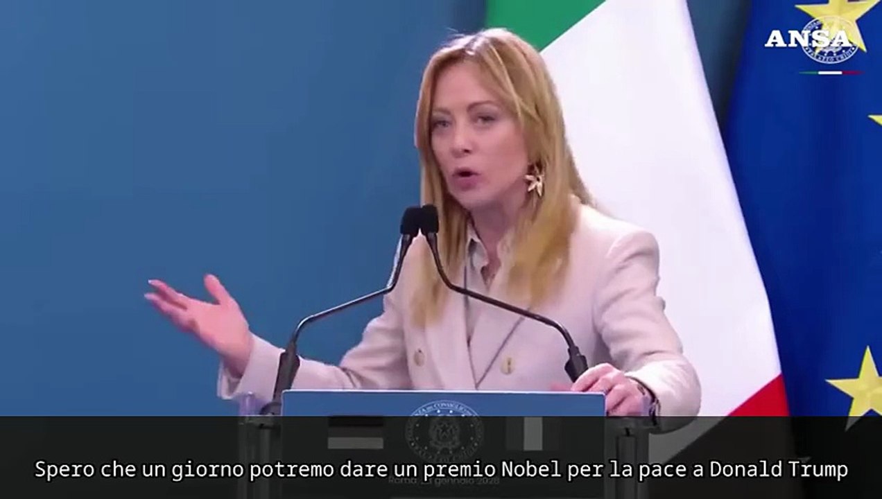 Meloni: "Confido in Trump, spero potremo dargli il Nobel per la pace"