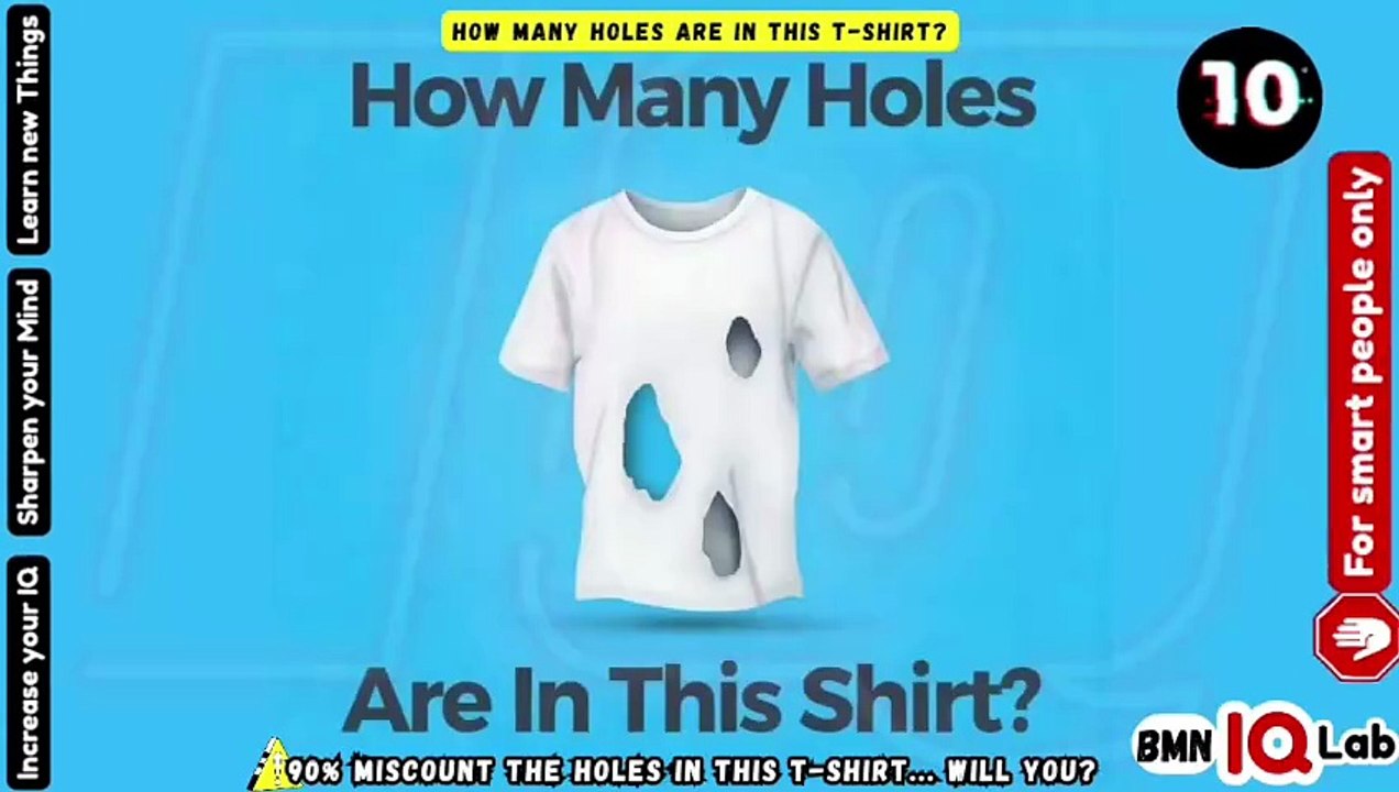 #OnlySmartOnes✋️🤓 How Many Holes Are In This T-shirt? 👕