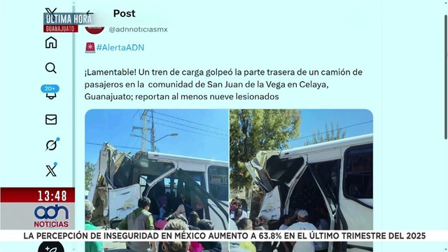 🚨¡Última Hora! Tren impacta camión de pasajeros en la comunidad de San Juan de la Vega en Celaya