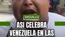 Así celebra Venezuela en las calles de Medellín