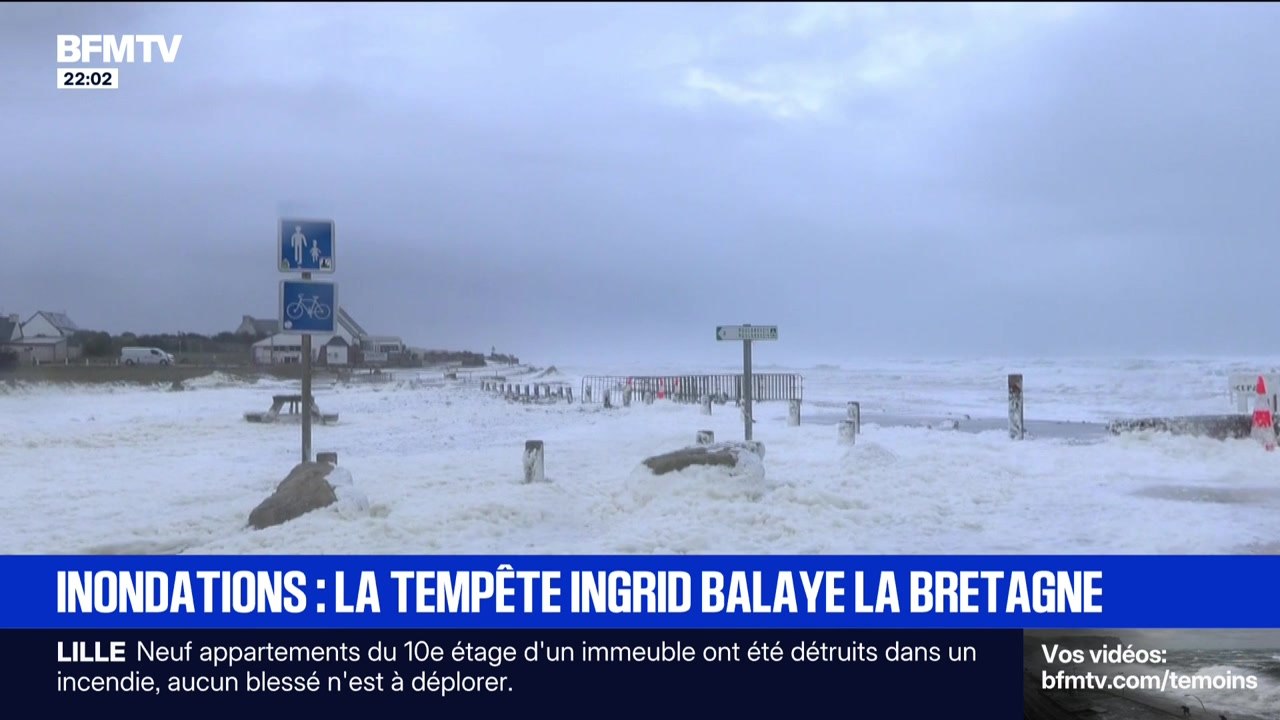 Inondations : la tempête Ingrid balaye la Bretagne - 23/01