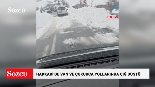Hakkari’de Van ve Çukurca kara yollarında 3 ayrı noktaya çığ düştü