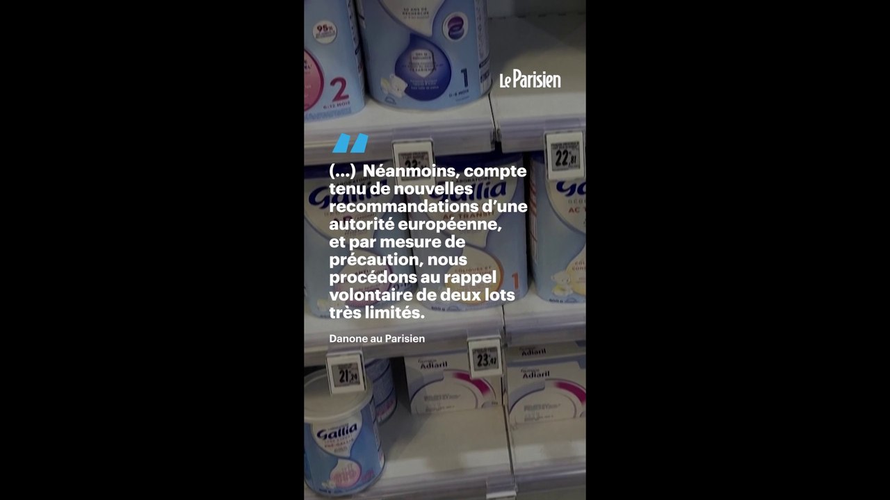 Danone rappelle deux lots de lait infantile