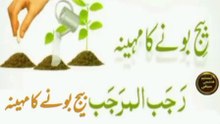 ماہِ رجب کا مہینہ بیج بونے کا مہینہ ہے♥️♥️