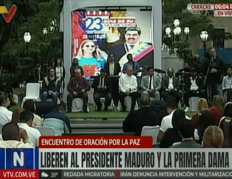 Venezolanos elevan oraciones por la liberación del Presidente Maduro y Cilia Flores